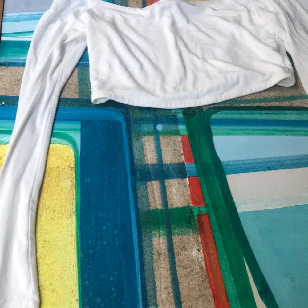 Naked Wardrobe White Crop Top with Collar - Picture 2 of 3